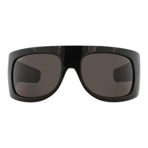 Gucci Womens Shield/Wrap Black Black Grey Fashion Designer Eyewear